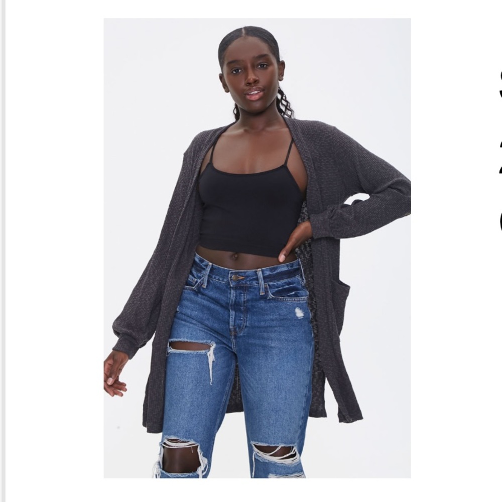 Slub Knit M-Slit Cardigan Sweater